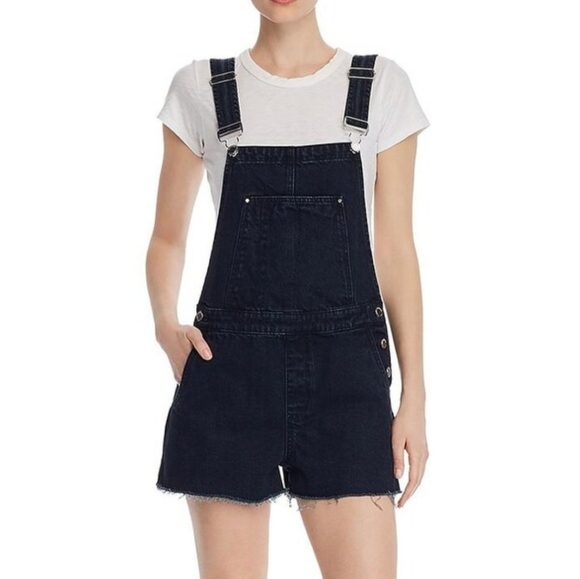 Blank NYC Pants - BLANKNYC Raw-edge Denim Shortalls